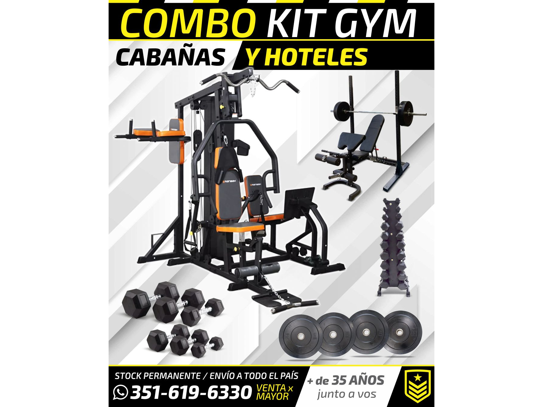 KIT GIMNASIO CABAÑAS Y HOTELES
