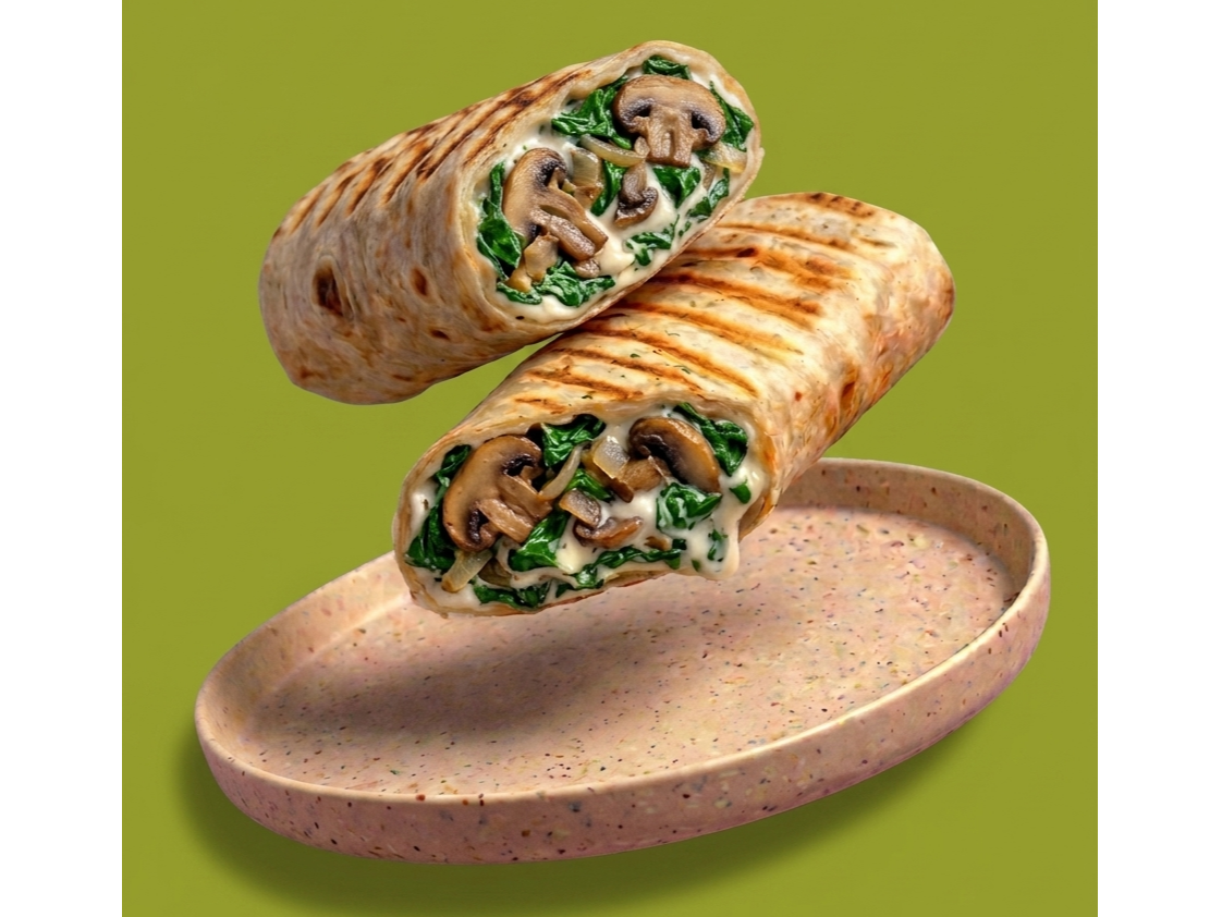 WRAP DE ESPICANACA Y CHAMPIGNONES
