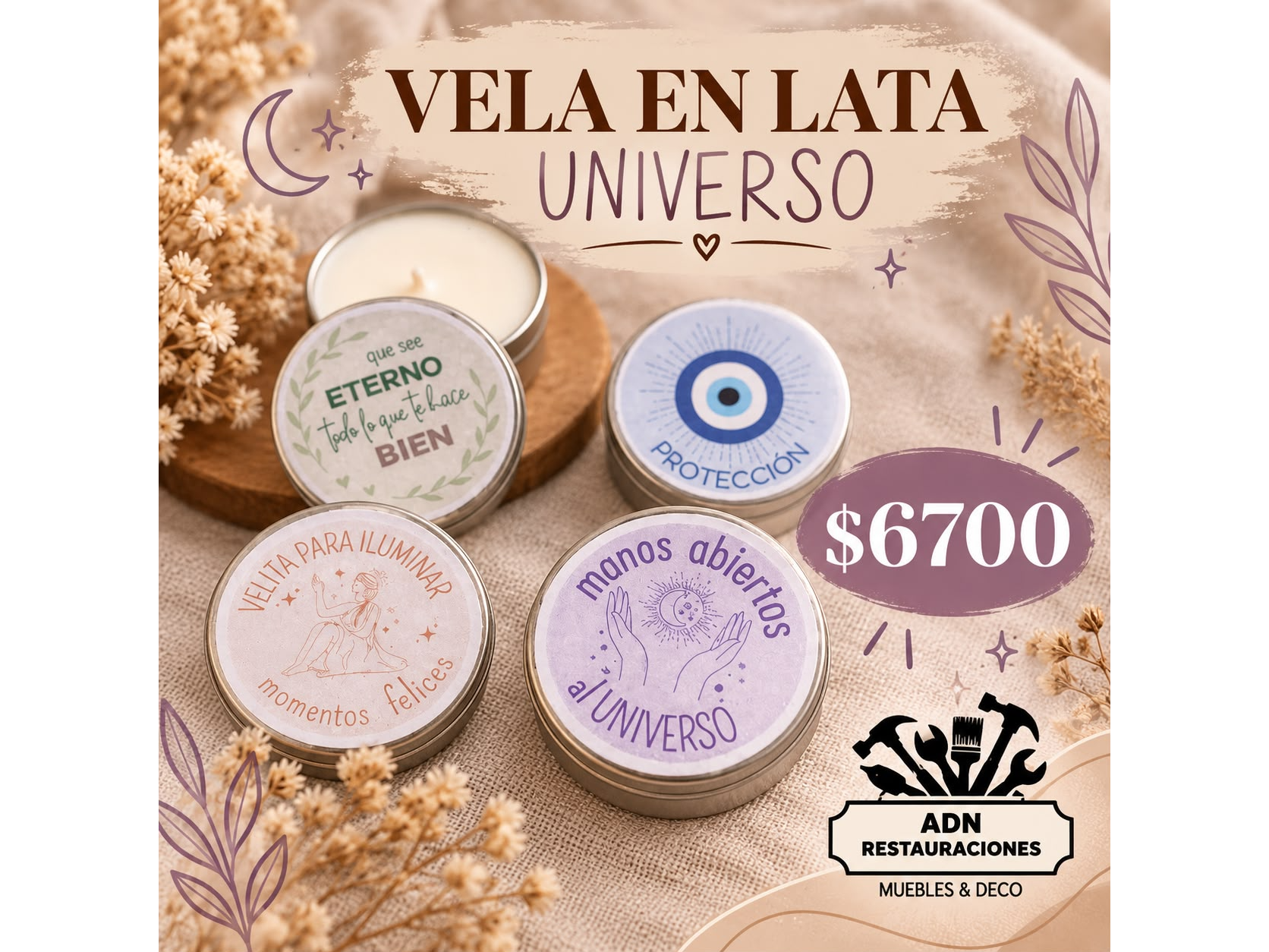 VELA EN LATA UNIVERSO