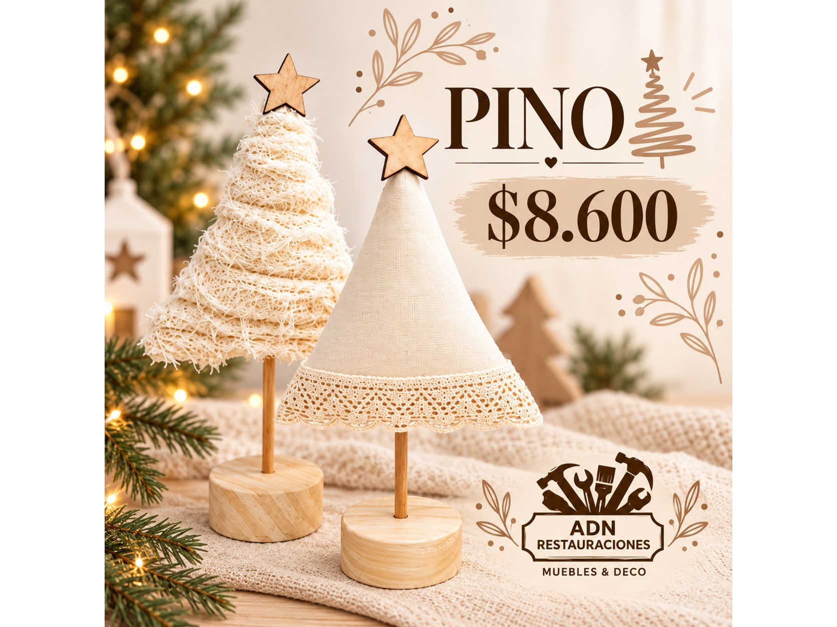 PINO DE NAVIDAD TELA