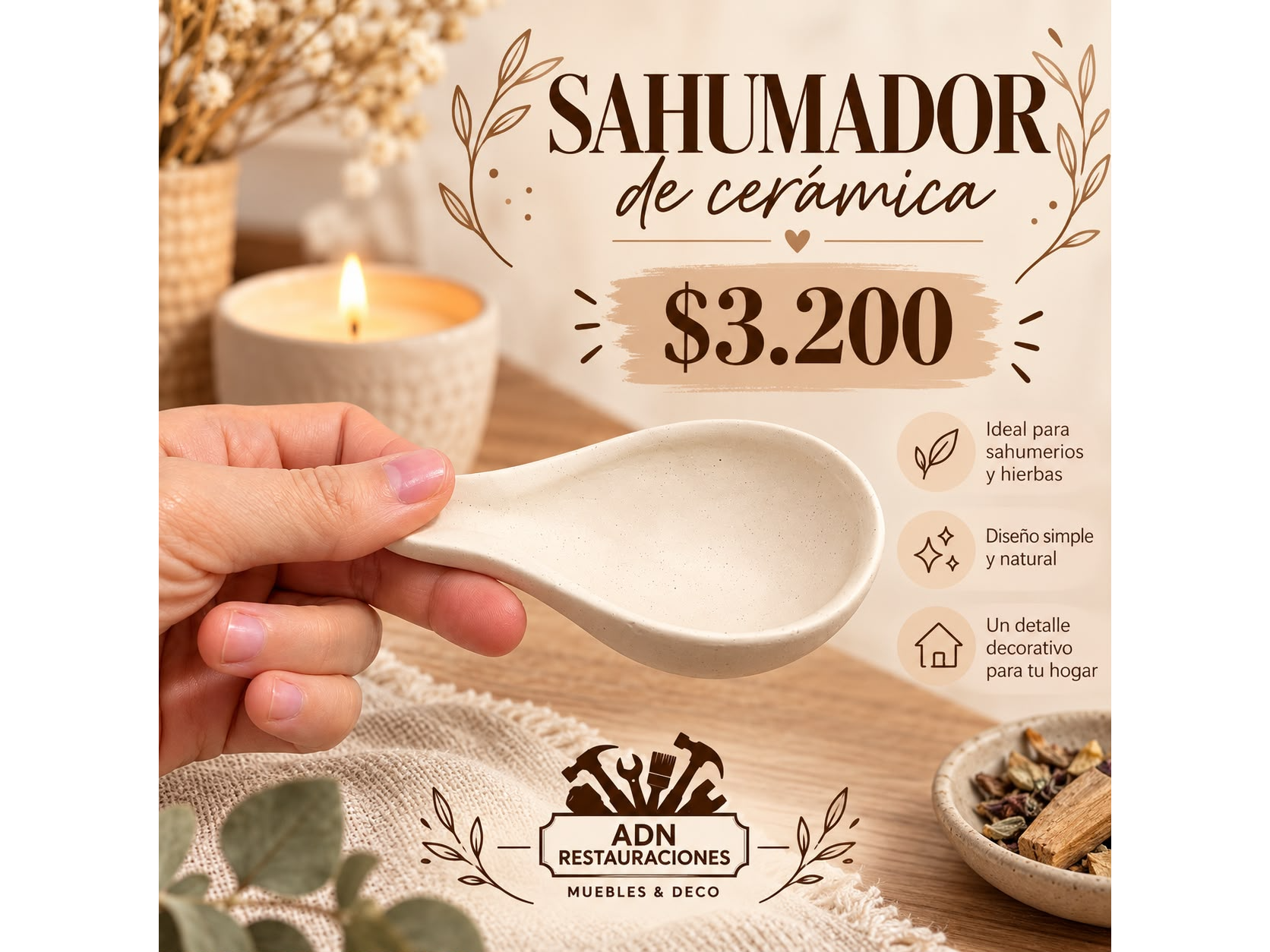 Sahumador ceramica