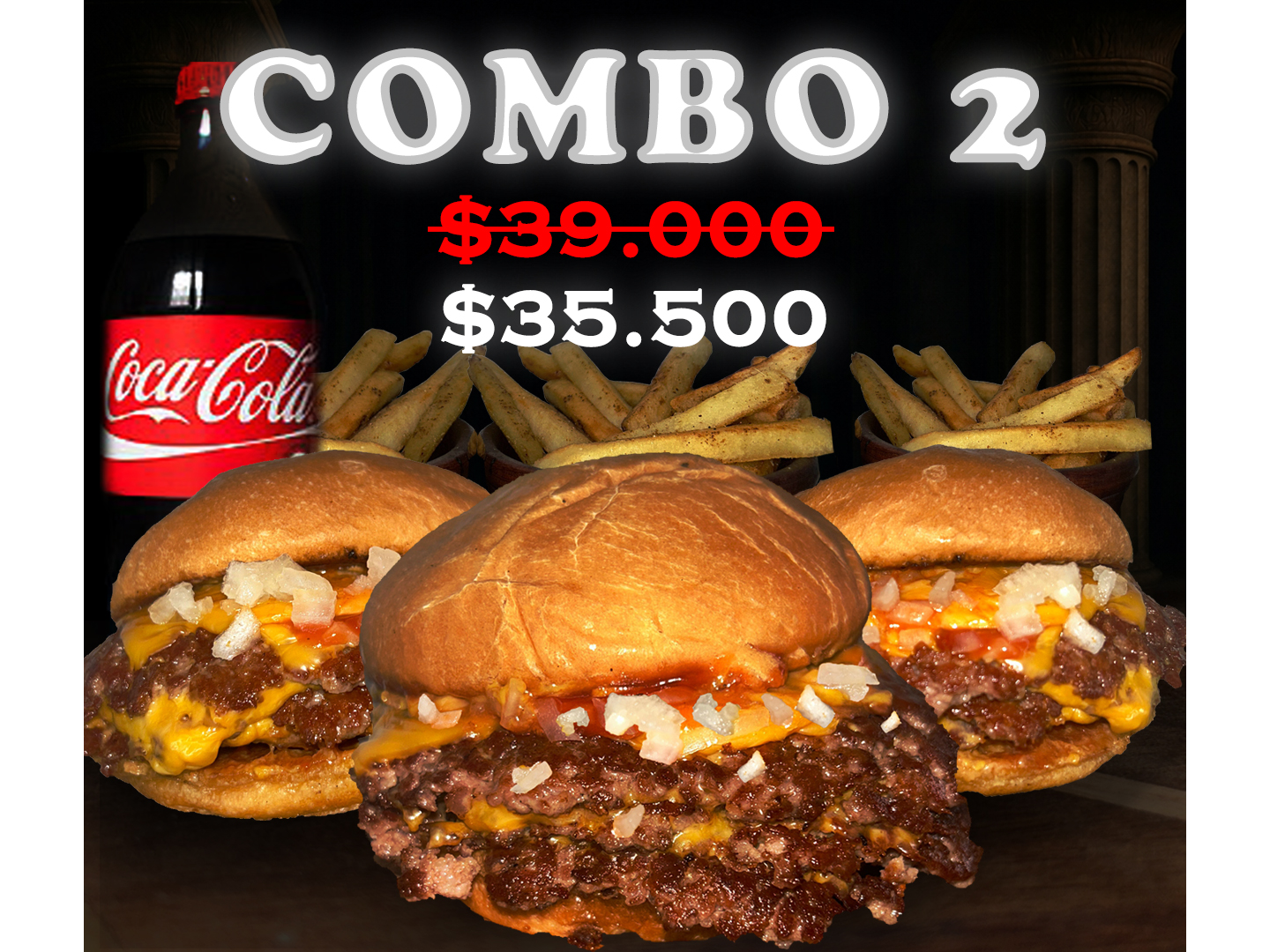 COMBO 2 (+1 COCA DE 1LT)