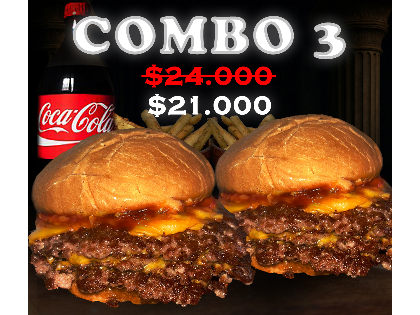 COMBO 3 (+1 COCA DE 1LT)