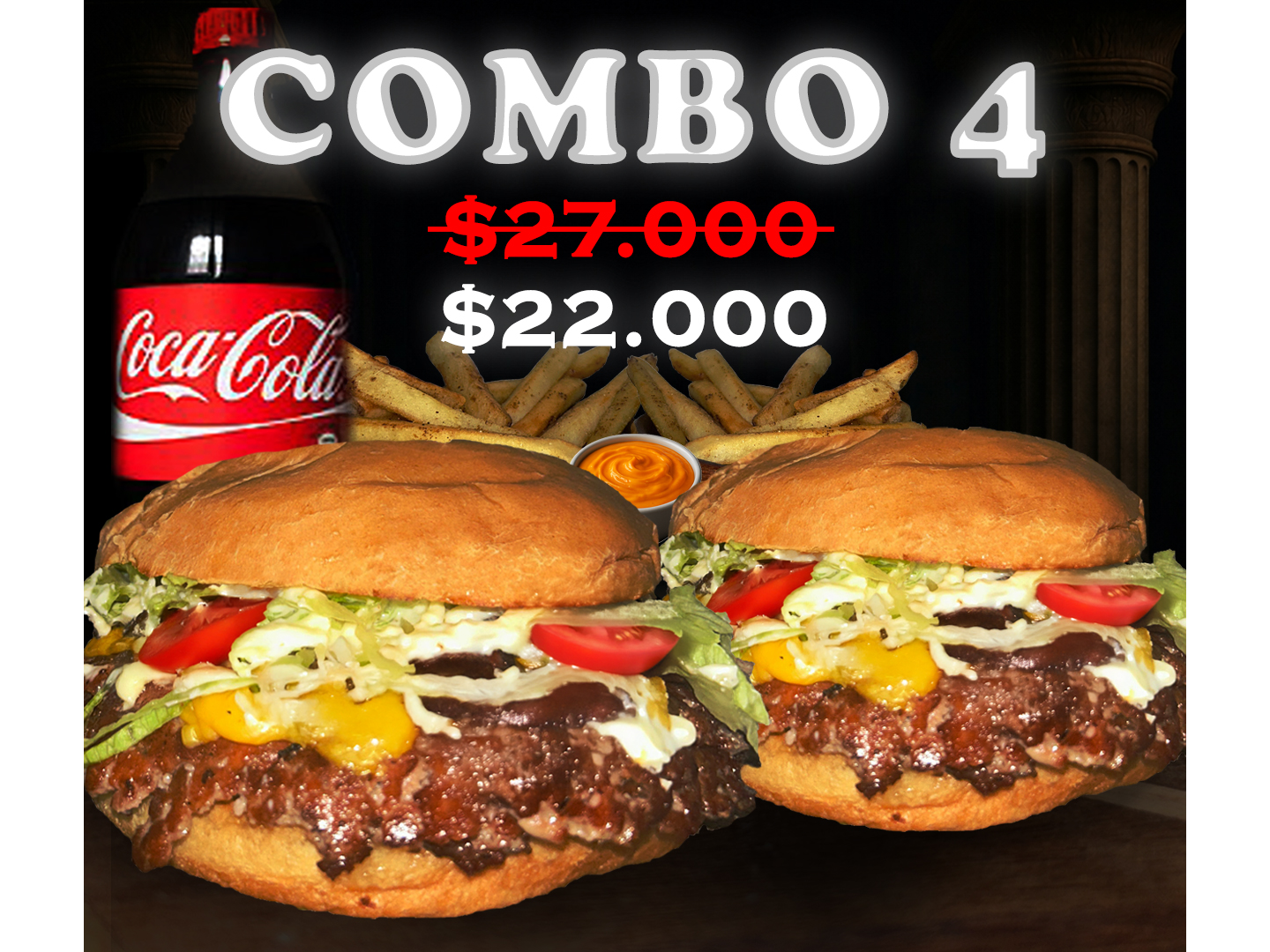 COMBO 4 (+1 COCA DE 1LT)