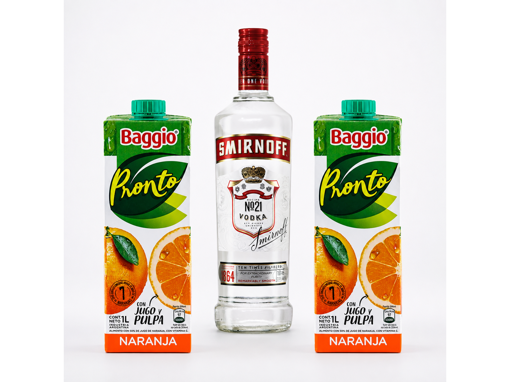 Smirnoff Regular + 2 Baggio 1Lt