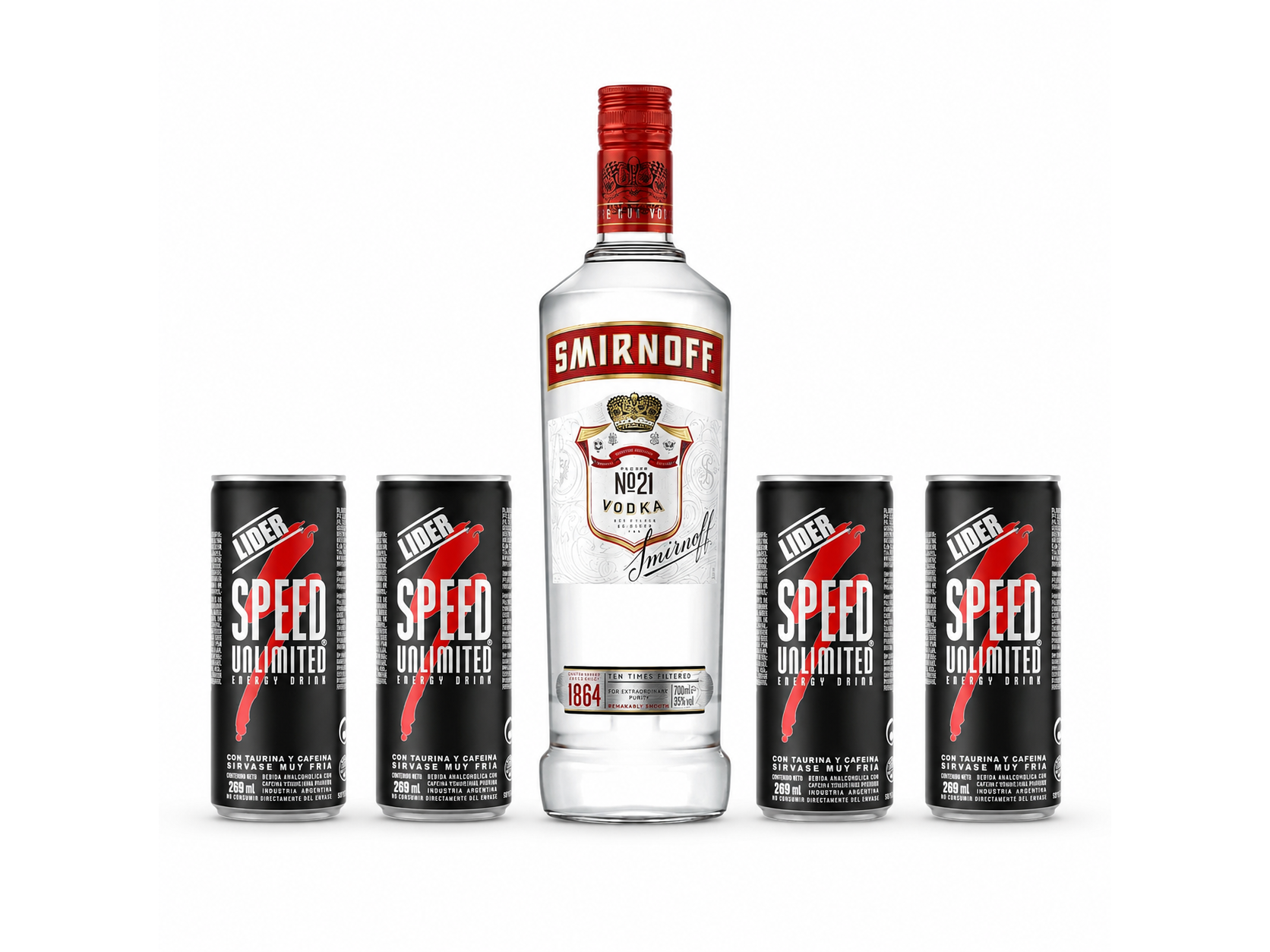 Smirnoff Clásico + 4 Speed 255ml