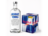 Absolut Regular + 4 Red Bull 250ml