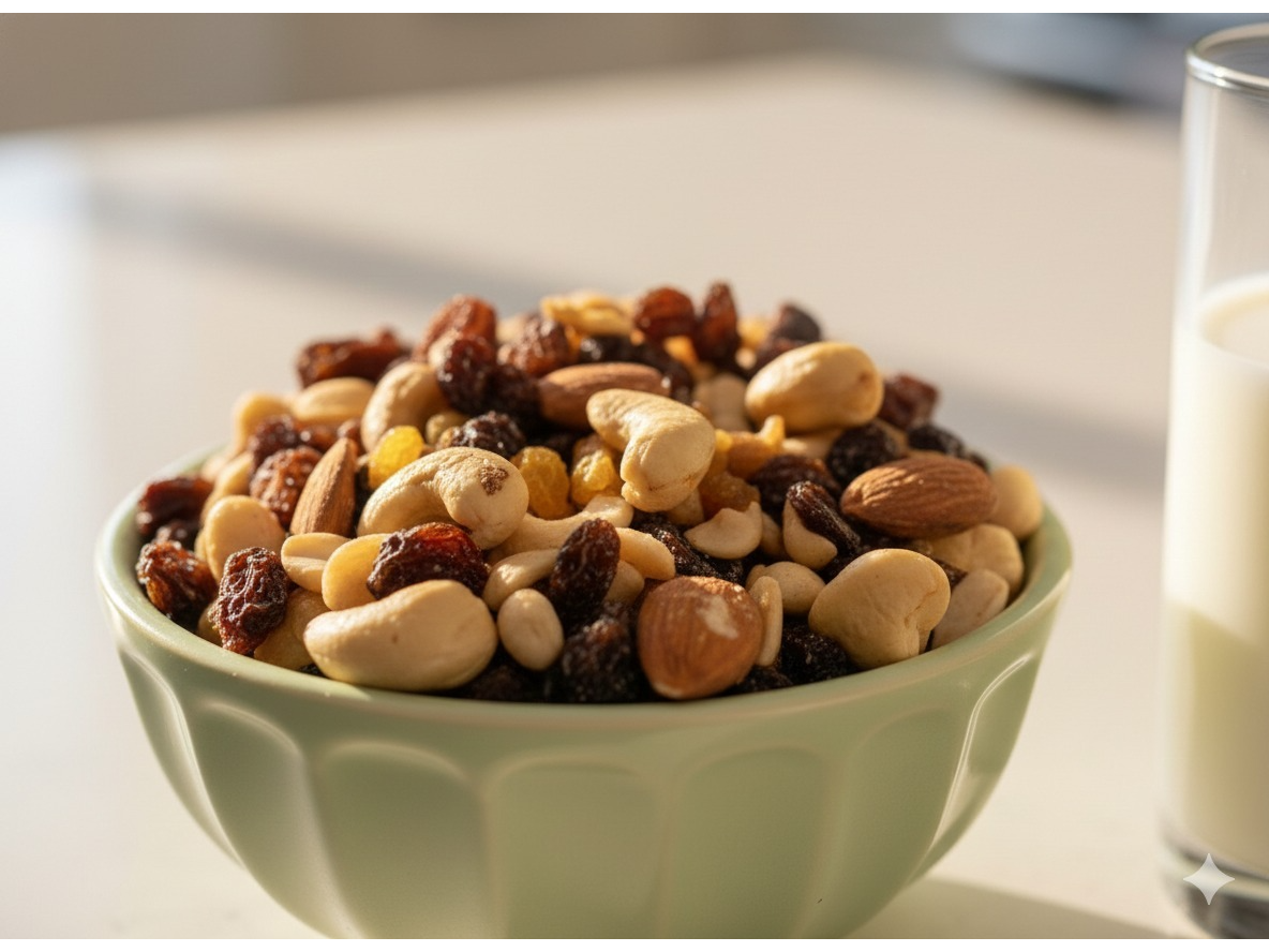 MIX ENERGÉTICO (nueces, castañas de cajú, pasas de uvas rubias y negras, almendras, maní)