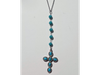 Collar cruz turquesa