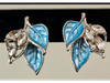 Aros hojas celeste