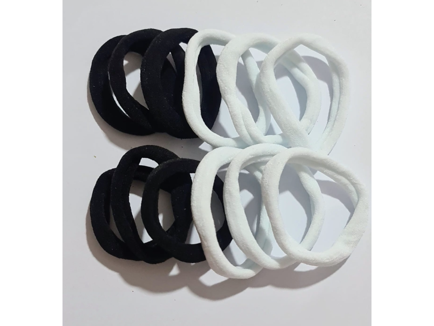 Colitas blanco y negro x 6