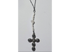 Collar cruz gris