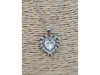 Dije corazon blanco con cadena