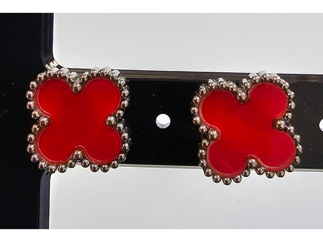 Aros trébol  rojo