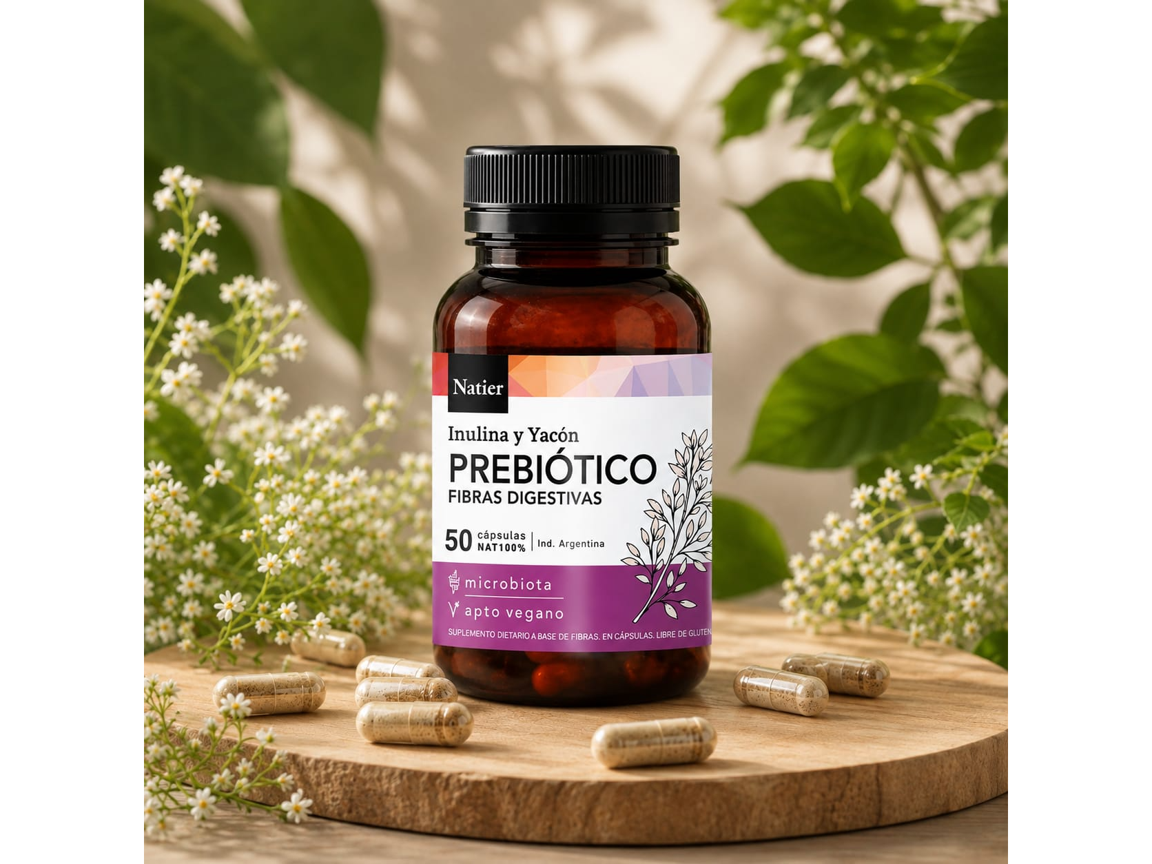 Prebiótico Inulina y Yacón Flora Intestinal Equilibrada