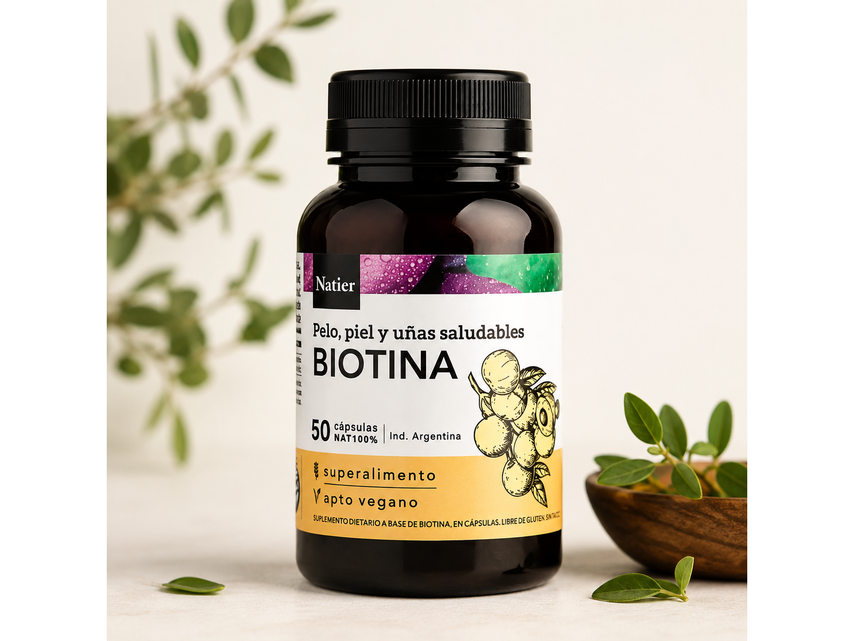 Biotina - Cabello, piel y uñas saludables de Productos Naturales Obera
