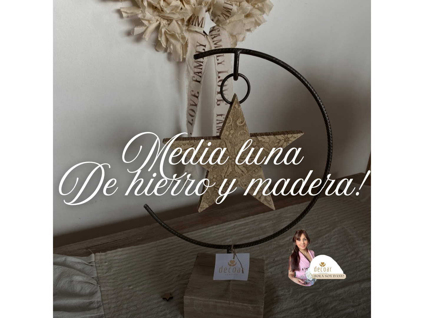 MEDIALUNA HIERRO Y MADERA
