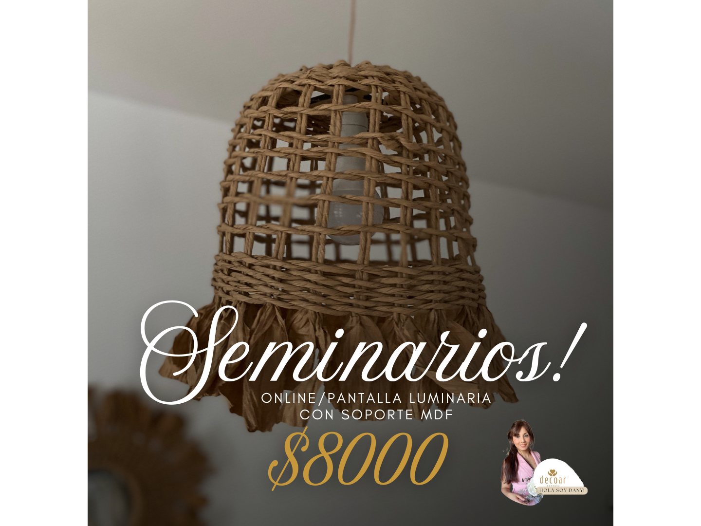 SEMINARIO-LUMINARIA CON SOPORTE MDF