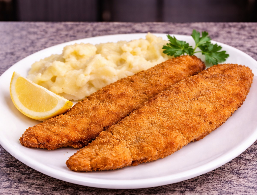 Milanesa de Merluza con Guarnicion a Eleccion