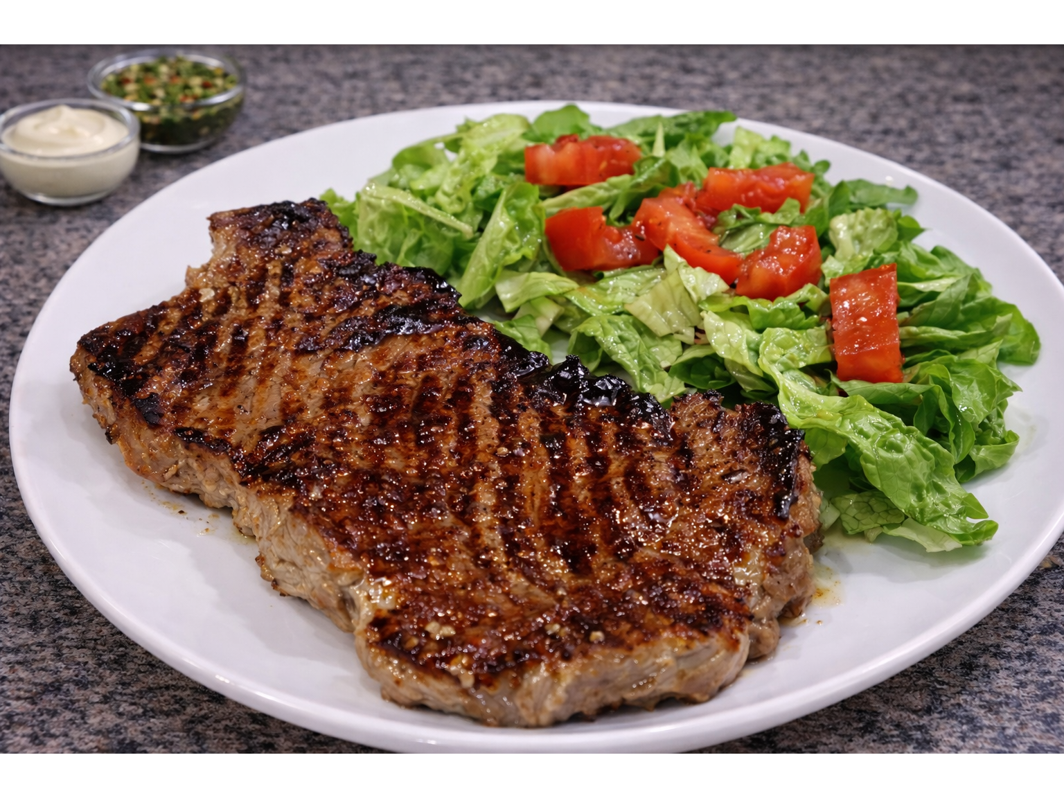 Bife de Chorizo (400 grs) con Guarnicion a Eleccion