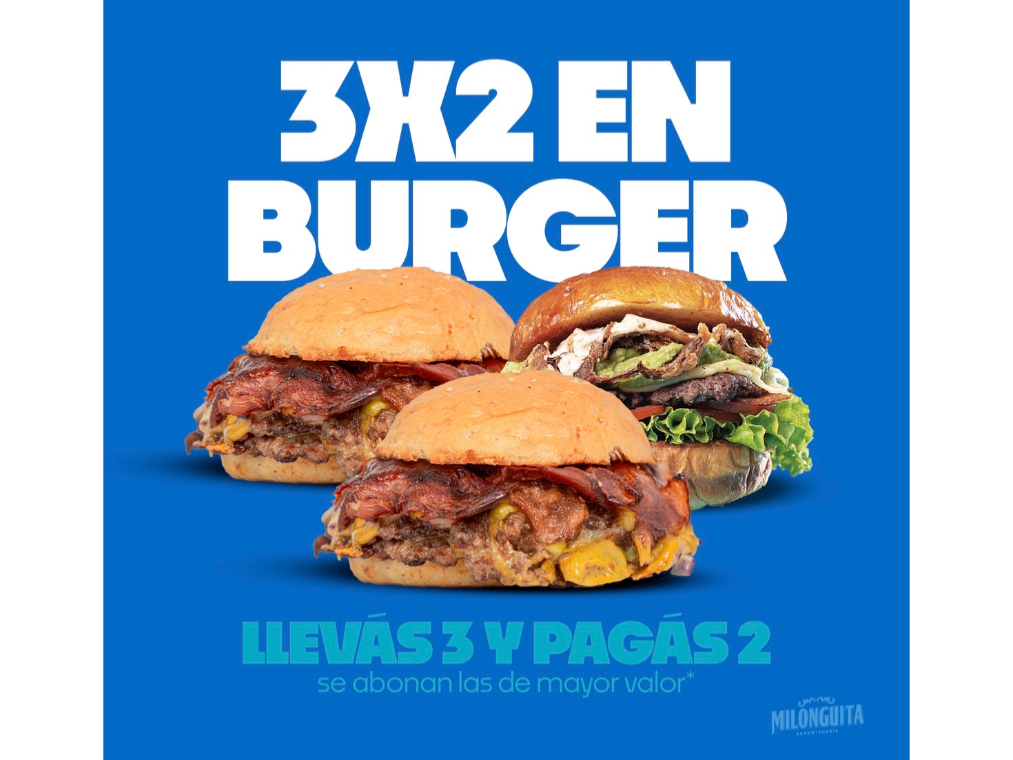¡ 3 x 2 EN BURGERS !
