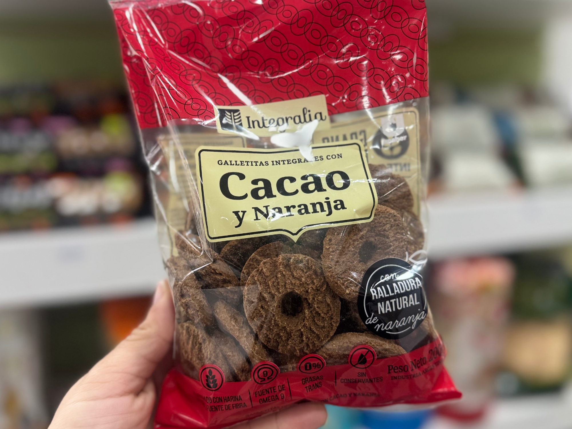 GALLETA INTEGRALIA (cacao y naranja)