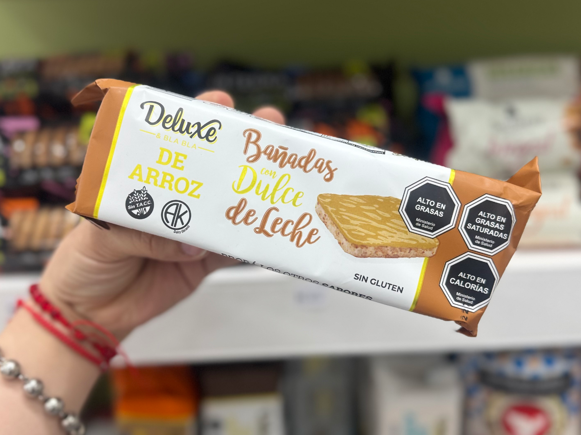 GALLETA ARROZ BAÑADA (Dulce de leche)