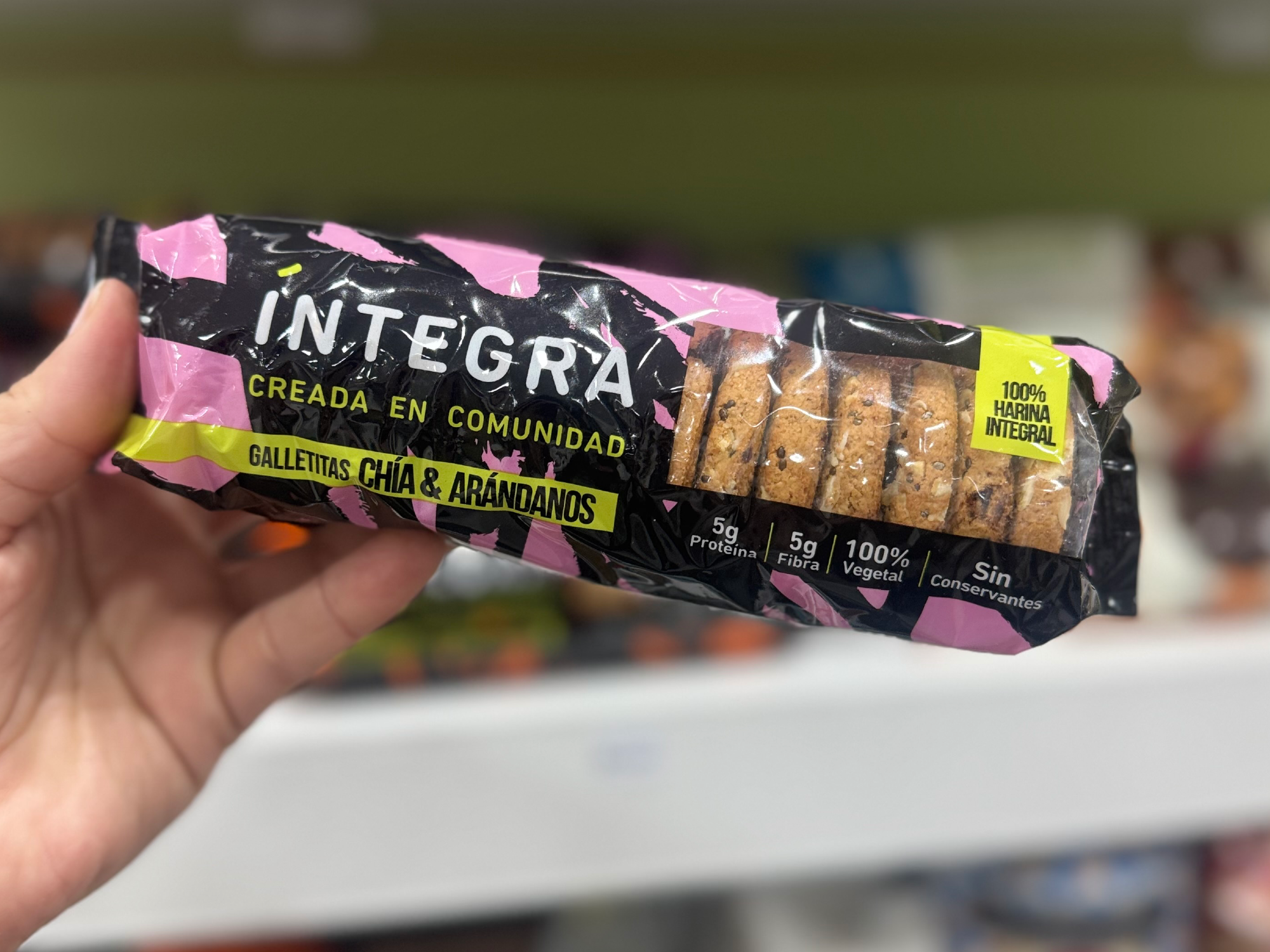 GALLETA INTEGRA CHÍA Y ARÁNDANOS