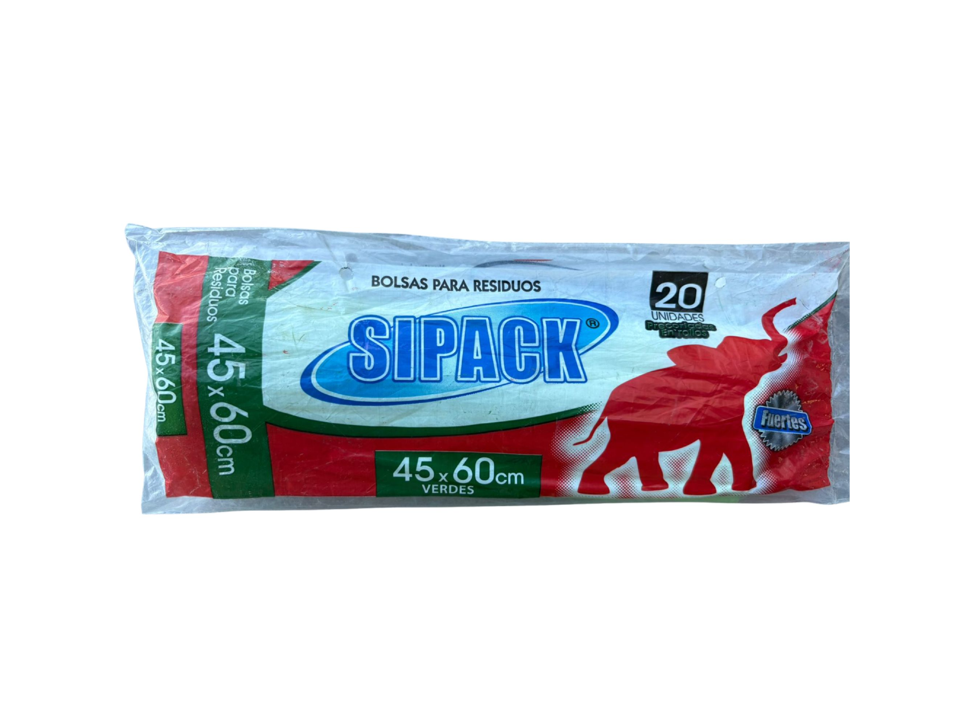 BOLSAS VERDE 45X60 X 20 U. SIPACK