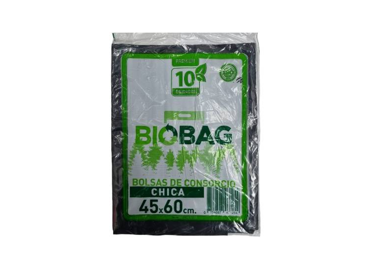 Bolsa negra 45x60 x 10 u. Bio Bag de TIEMPO DE LIMPIEZA