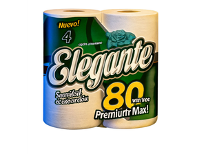 Papel higiénico hoja simple max 4x 80 mt. Elegante de TIEMPO DE LIMPIEZA