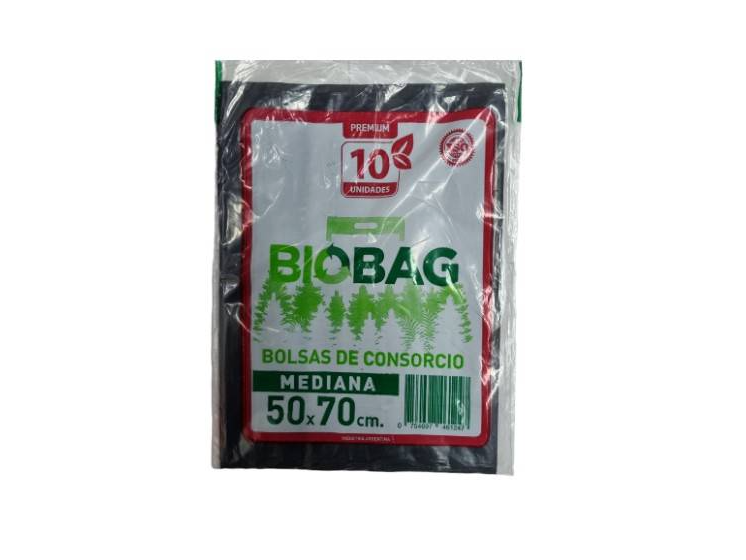 Bolsa negra 50x70 x 10 u. Bio Bag