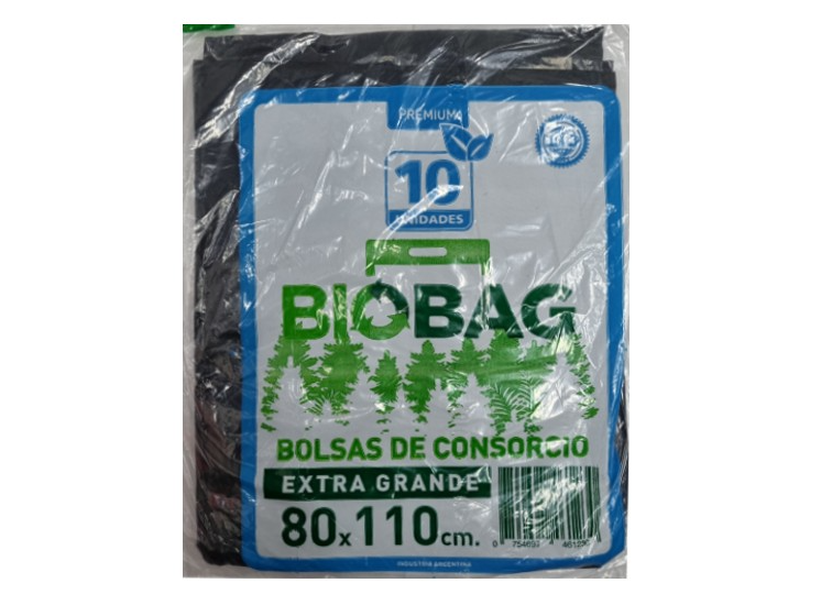 Bolsa negra 80x110 x 10 u. Bio Bag