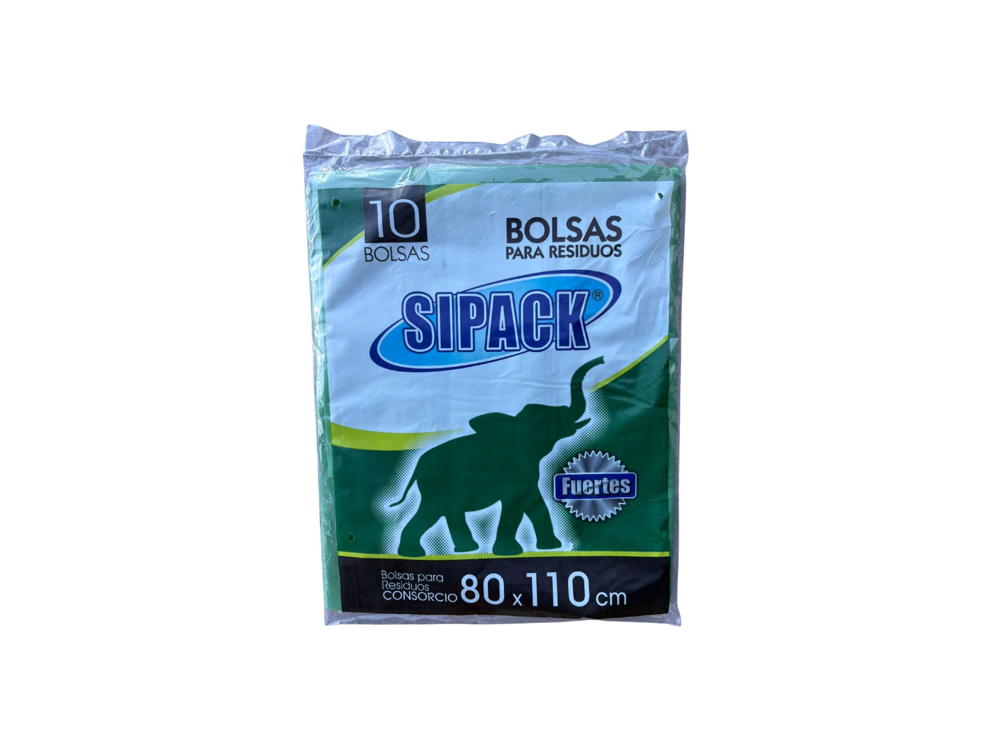 Bolsas Verdes 80x110 Súper resistentes x 10 U - Sipack