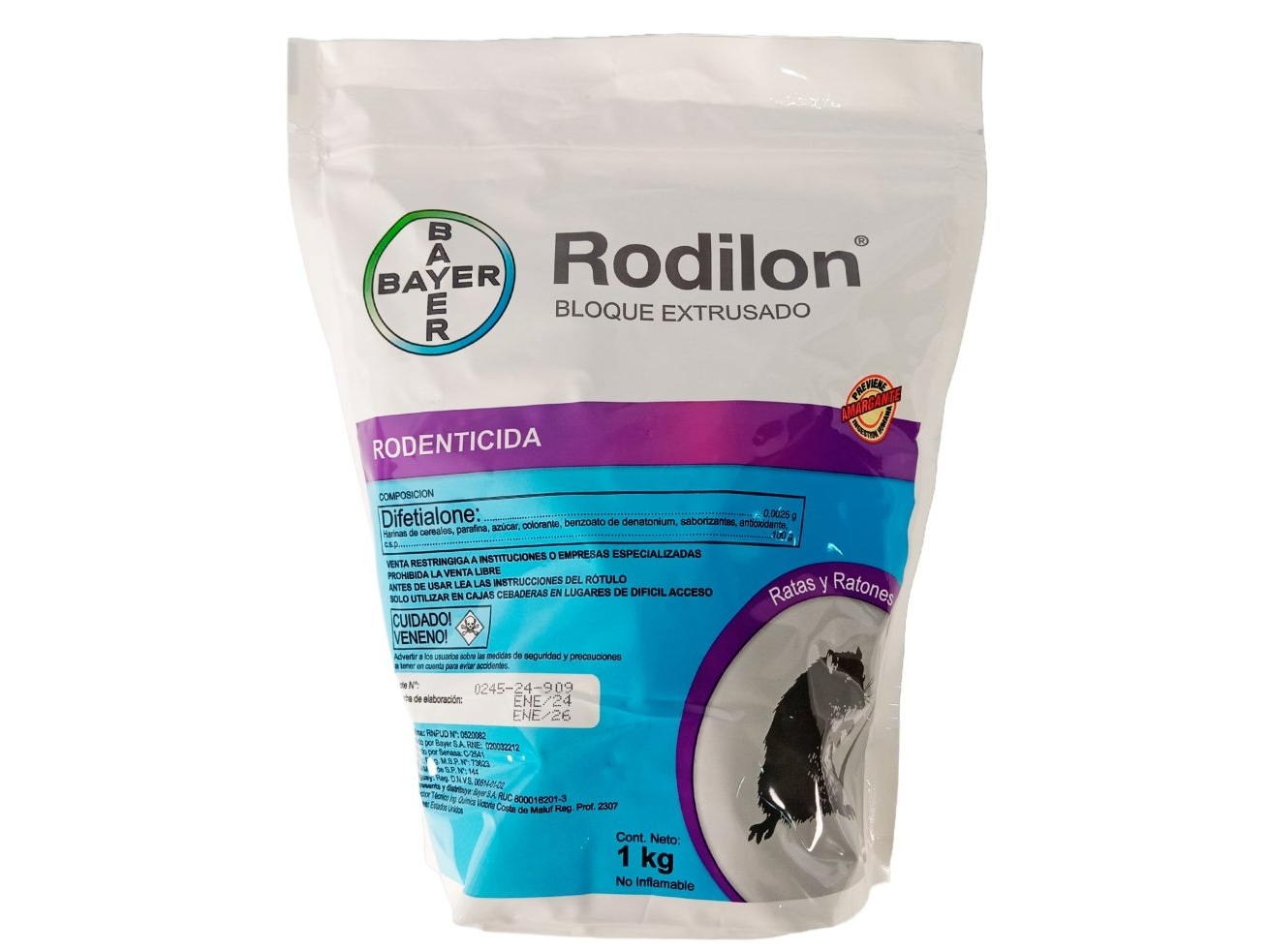 RODILON BLOQUES PARA RATAS BAYER X 1KL