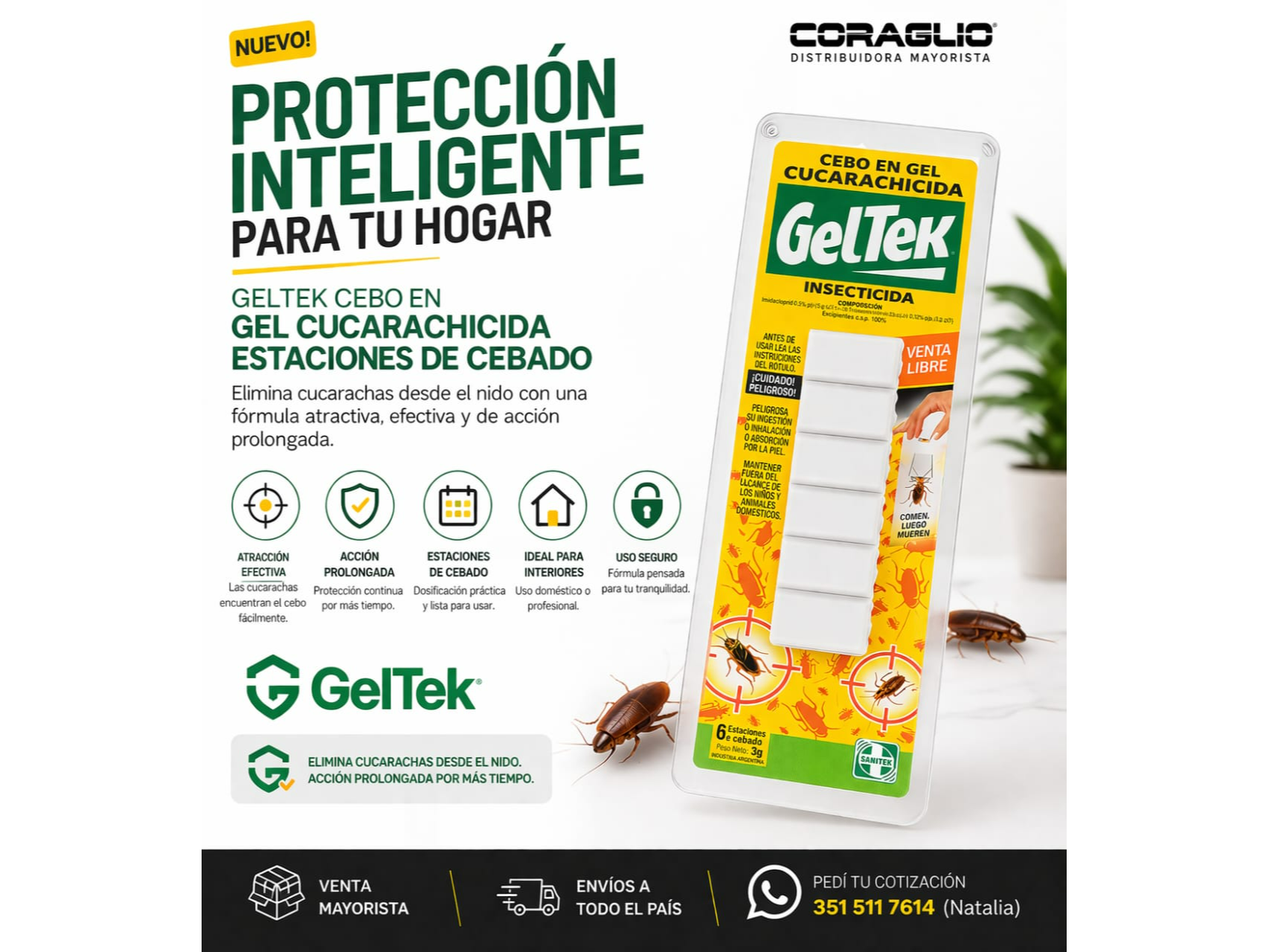 BLISTER X 6 ESTACIONES DE CEBADO - GELTEK