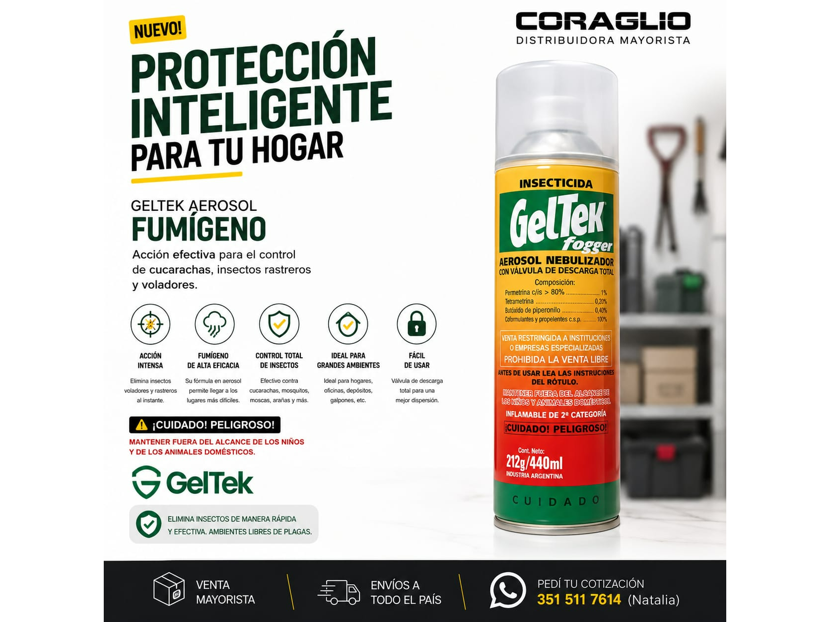 AEROSOL FUMIGENO FOGGER X 440ml - GELTEK