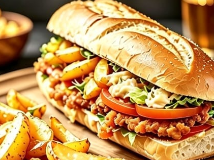 Sandwich especial d carne gigante