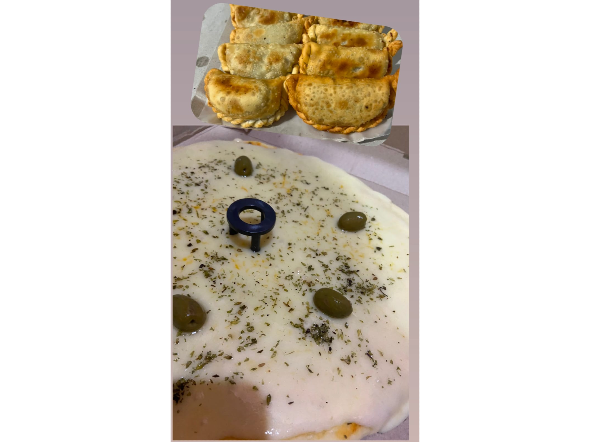 Pizza Común y 6 empanadas de carne