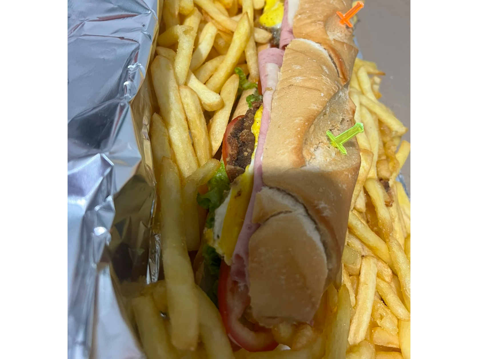 Medio baguette de milanesa