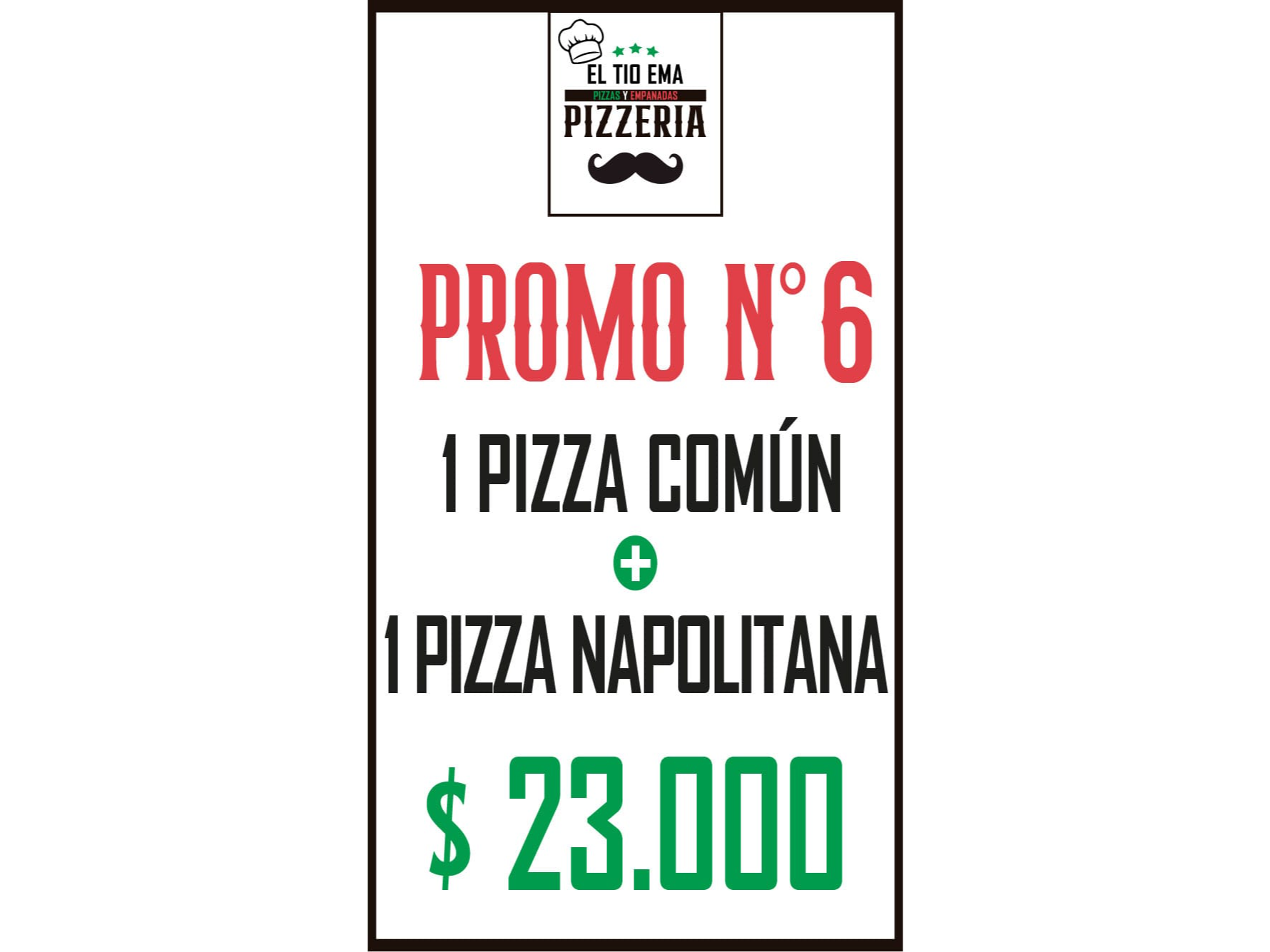 una pizza muzzarella y una pizza napolitana