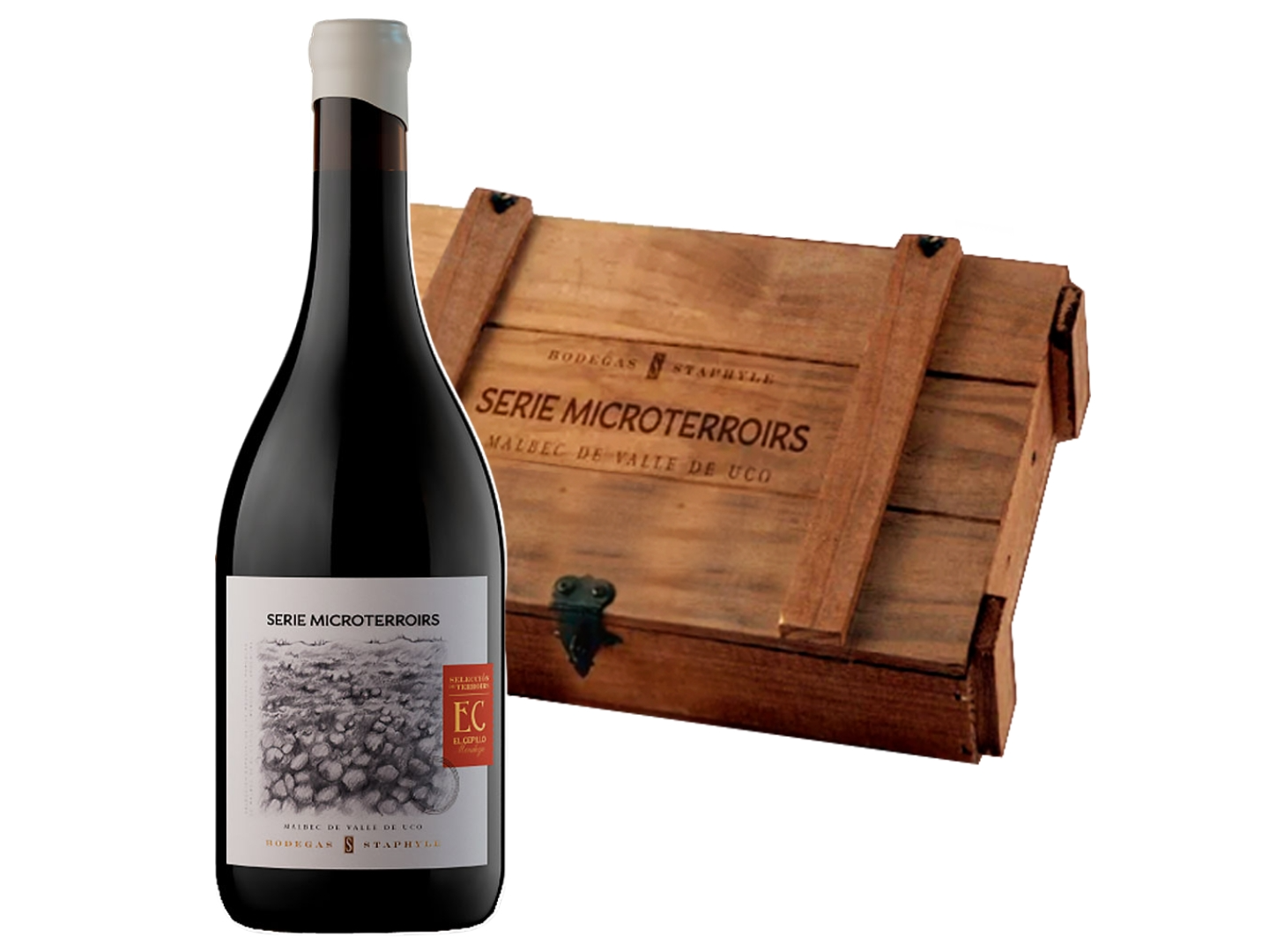 Caja de madera x 3 unidades Serie Microterroir