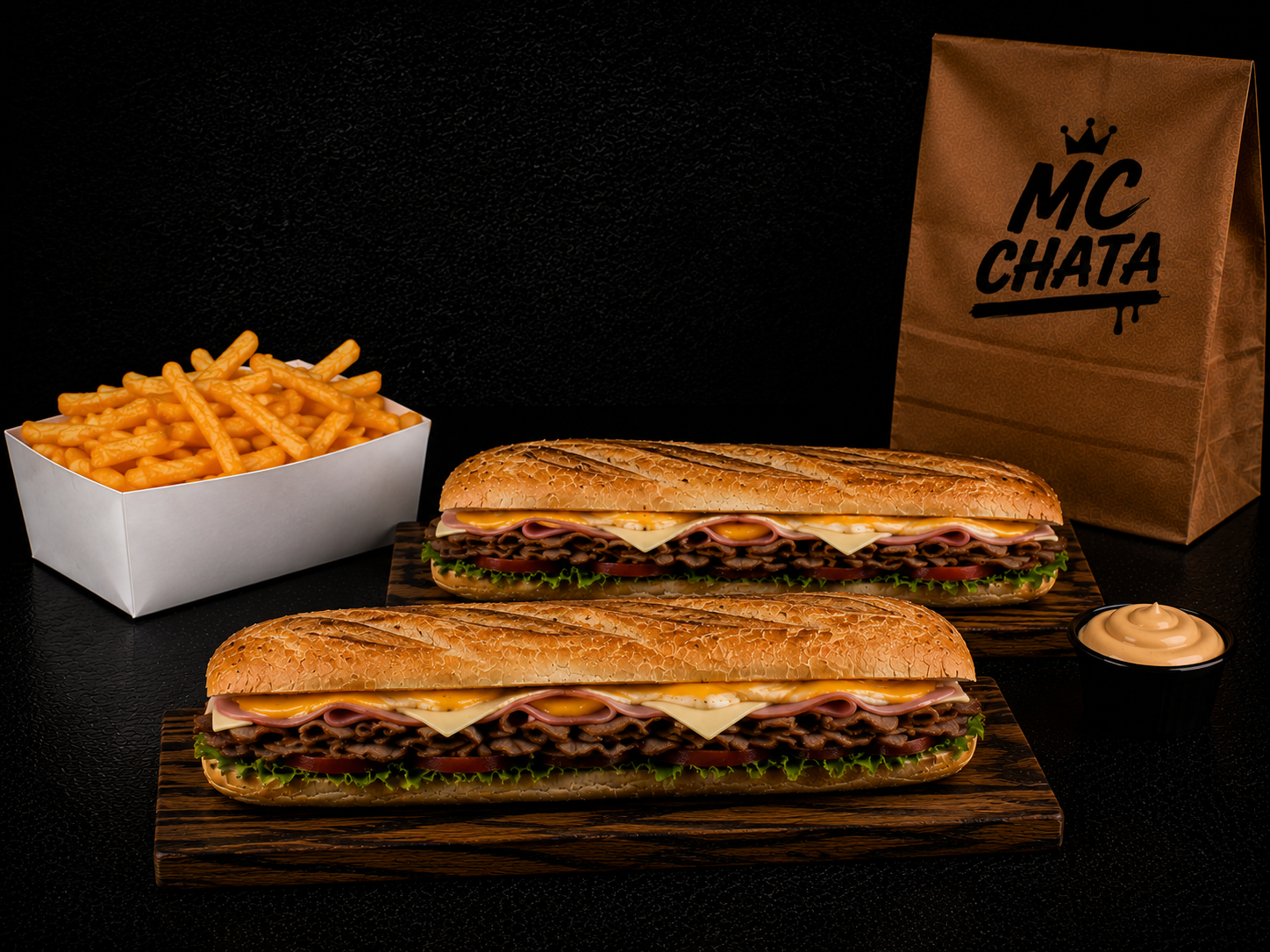 Combo 2 (2 pachatas 24 cm mas fritas)
