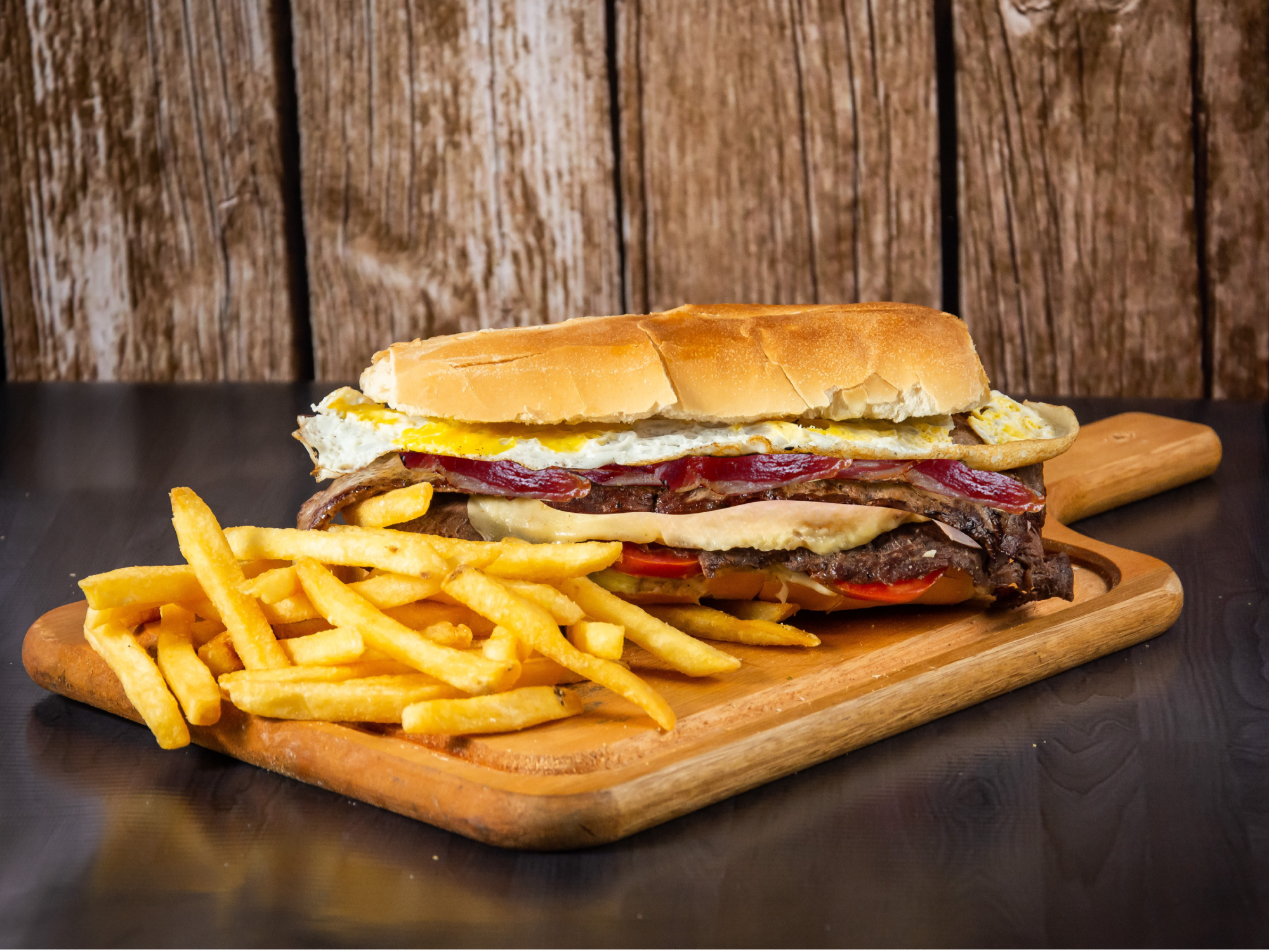 LOMO GOURMET CON PAPAS (doble bife de lomo)