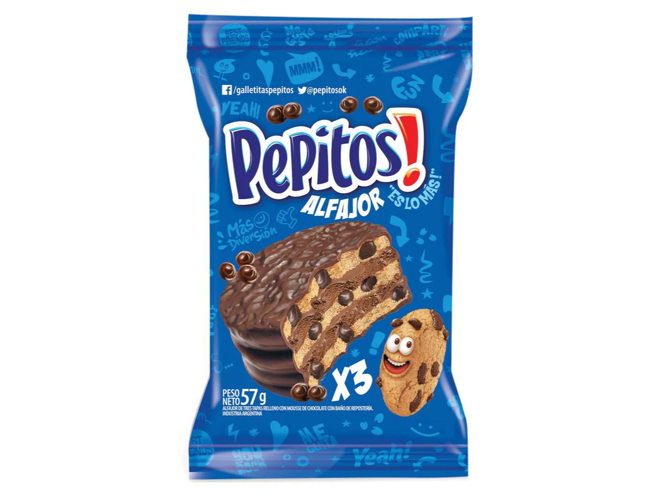 ALFAJOR TRIPLE PEPITOS