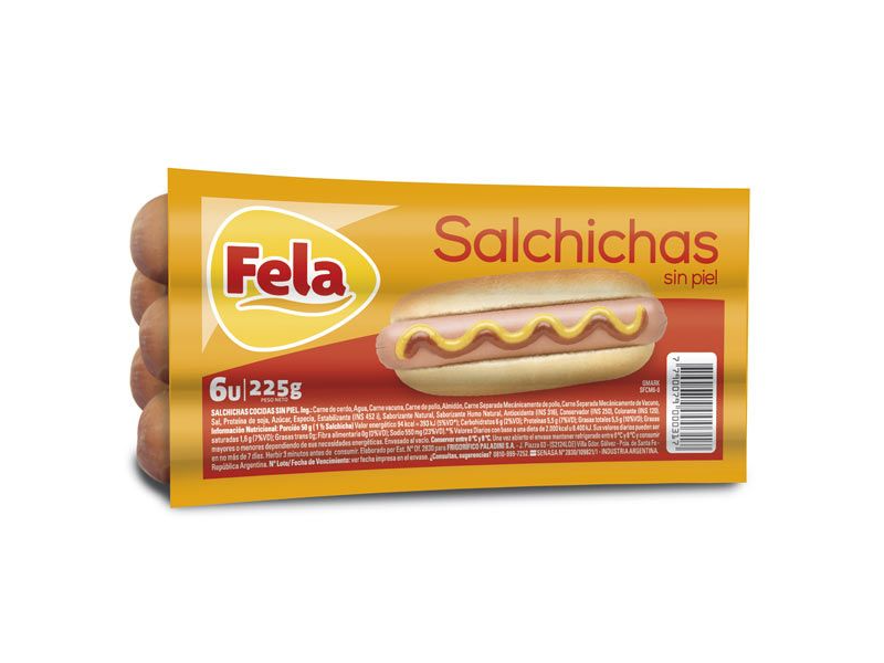 SALCHICHAS FELA X6