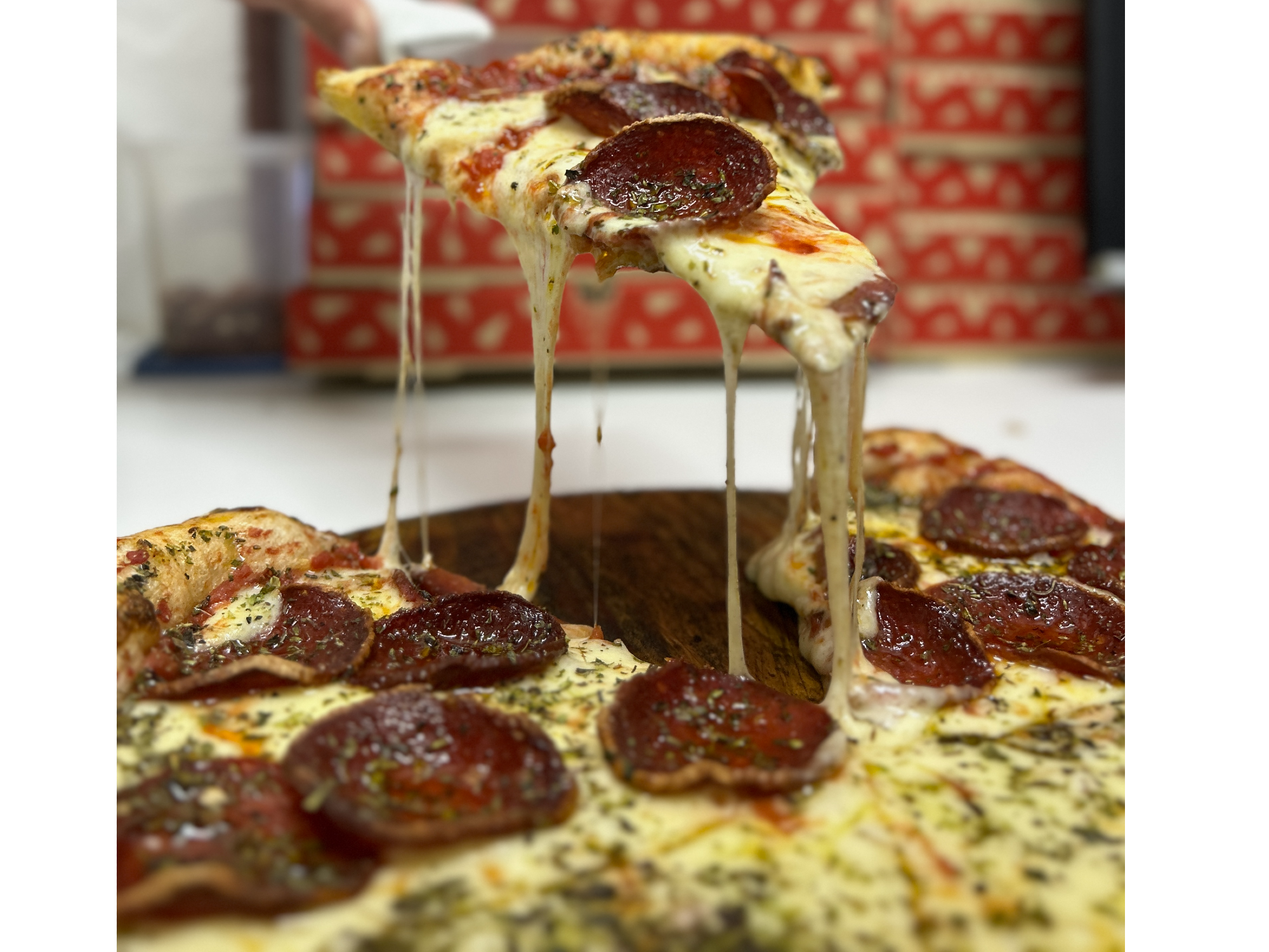 Peperoni de Pedro Pizza Piedra Crespo