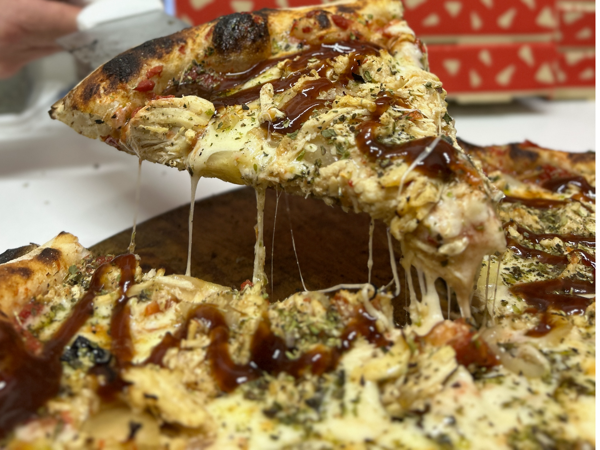 Pollo BBQ de Pedro Pizza Piedra Crespo