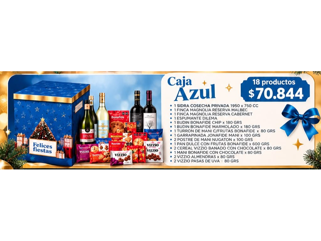 CAJA NAVIDEÑA AZUL