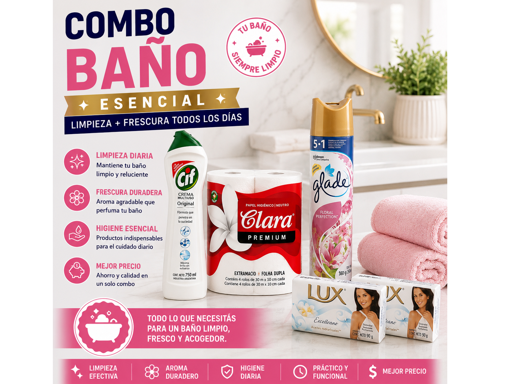 Combo Baño Esencial